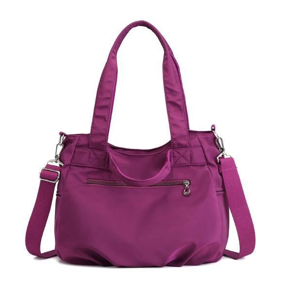 Stylish nylon bag with zipper pocket