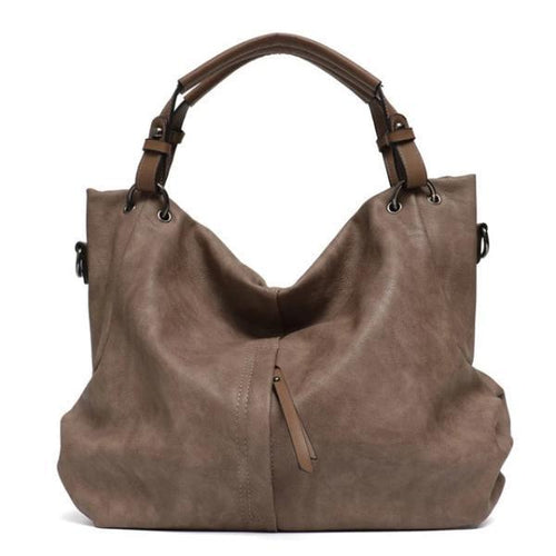 Khaki large hobo crossbody bags leather