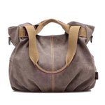 Light brown canvas messenger bag