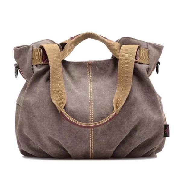 Light brown canvas messenger bag