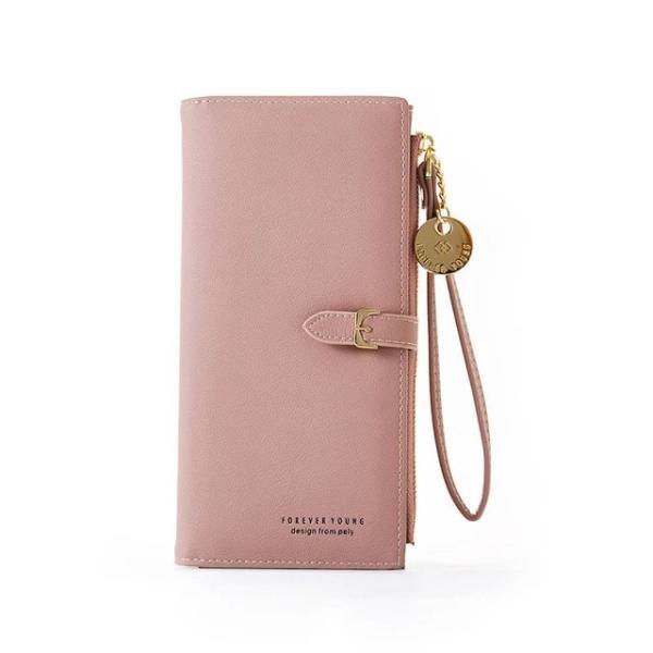 Purple vegan leather wallet for women