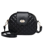 Black crossbody bag with triple zipper pocket 