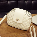 White crossbody bag with triple zipper pocket 