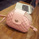 Pink crossbody bag with triple zipper pocket 