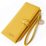 Vegan leather yellow wallet