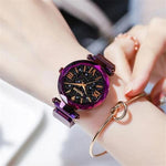 Purple color Magnetic Luxury Women Watch