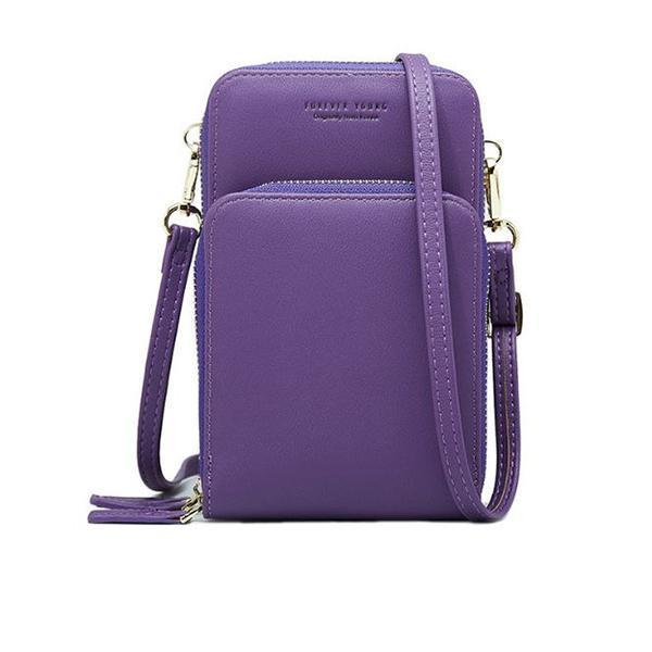 Purple small crossbody bag cell phone purse
