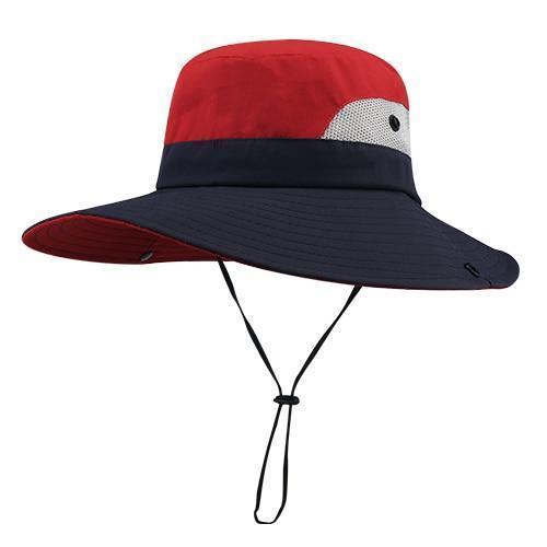 red summer hat for women