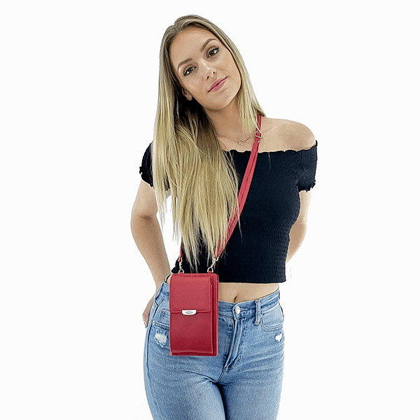 Crossbody cell phone purse, Black, Blue, Gray, Pink, Red, Brown
