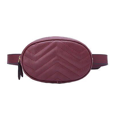 Burgundy leather fanny pack