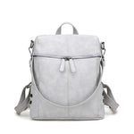 Gray Vegan leather backpack purse