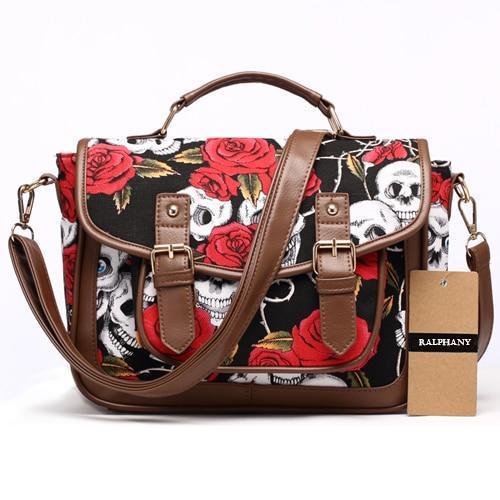 Skull head canvas bag