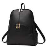 Black small cute backpack vegan leather