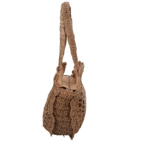 summer circle straw beach bag
