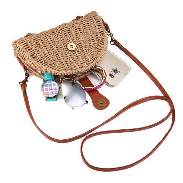 Small circle straw bag